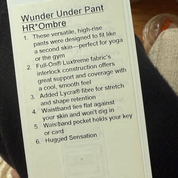 Lululemon Wunder Under High-Rise Ombre lux 4 NWT - Picture 8 of 8